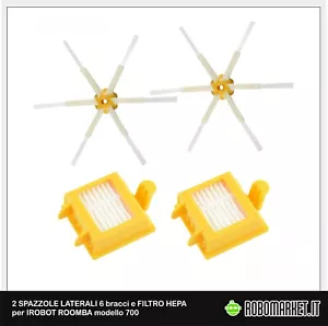 KIT RICAMBI FILTRI HEPA SPAZZOLE 6 BRACCIA PER IROBOT ROOMBA 700 760 765 770 772 - Foto 1 di 10