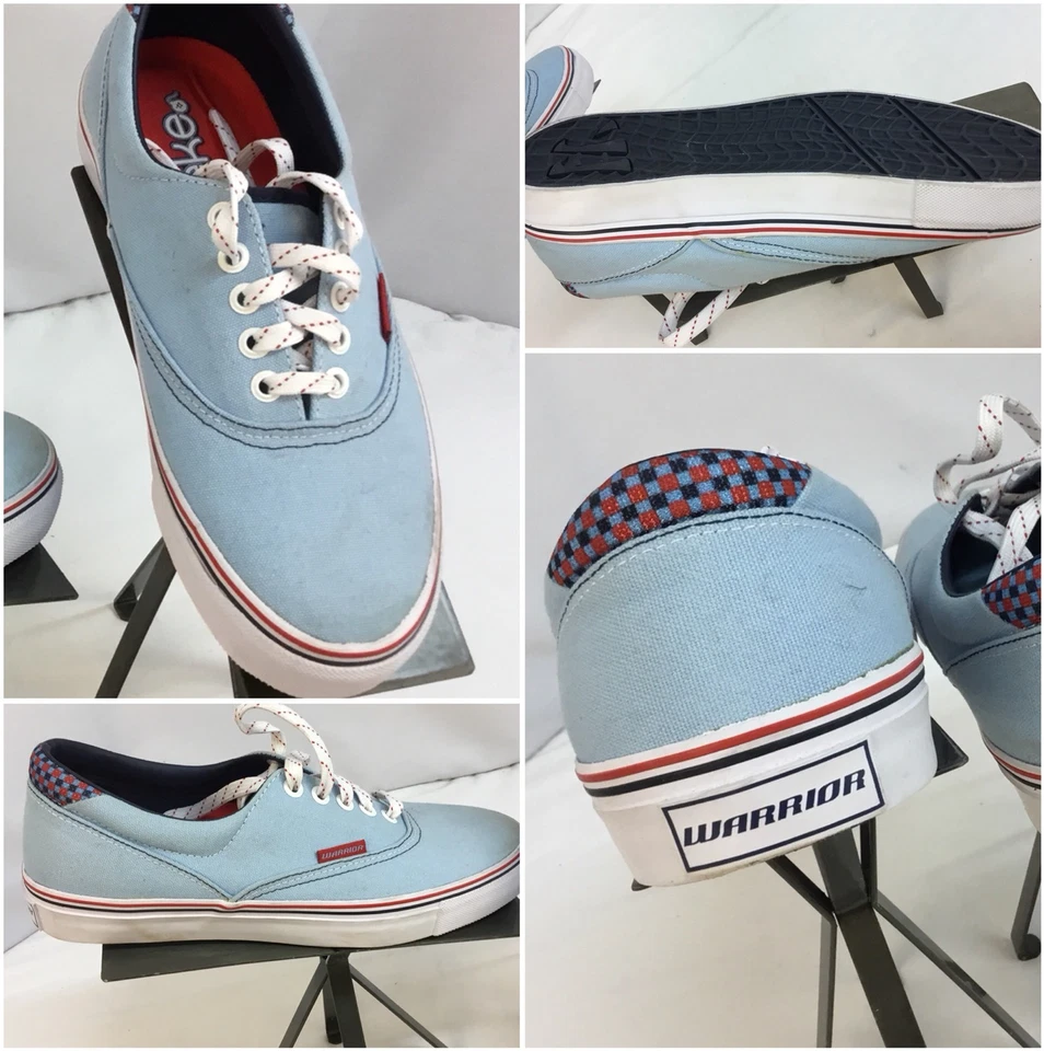 Warrior Deke 滑板鞋 7.5 码男式浅蓝色帆布全新无标签 YGI K7 — 第 1/1 张图片