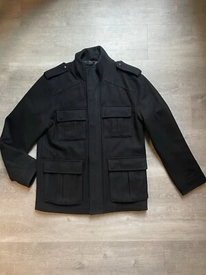 Alfani Mens Wool Blend Jacket With Quilted Lining And 4 Front Pockets Size M - Image 1 of 4