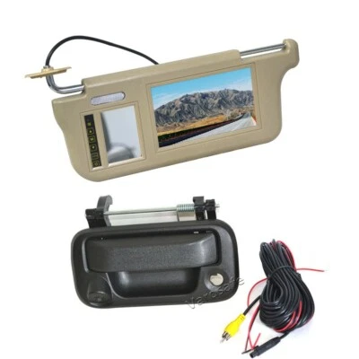 Sun Visor Rear View Mirror Monitor & Reversing Camera for Ford F150 F250 F350 - Image 1 of 4