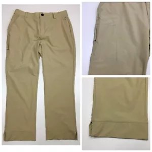 Baleaf beige Damenhose Reißverschluss Gesäßtasche Schlitz am Saum Active Wear Größe Large - Bild 1 von 18