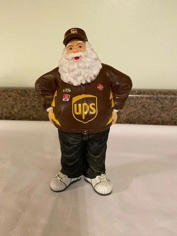 Dale Jarrett #88 UPS Christmas Santa Claus Figurine UPS Racing Logo 8" Cover