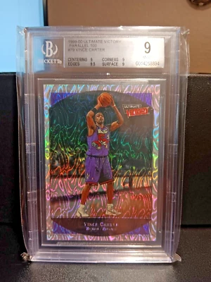 1999 Ultimate Victory Vince Carter Silver Holo #79 bgs 9 / 71/100 - Image 1 of 3