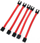 5 Pieces of 5" Inches (12.7Cm) Short Straight to Straight SATA Latching Cable