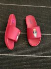 Polo Ralph Lauren Cayson Big Bear Slides Sandals Red Grade School Kids Size 4