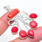 Red Coral Art Piece 925 Silver Plated Handmade Pendant Of 2.26"