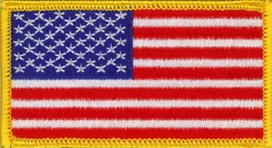 USA American Flag (G) iron-on Embroidered Patches 3.25"x1.75" - Picture 1 of 1
