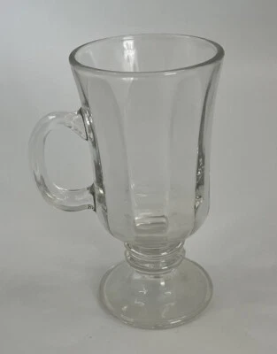 Libbey Irish Vintage Age Coffee Glass Mug Ring Footed Base 8 Oz Clear EUC - Изображение 1 из 4