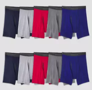NEW Fruit of the Loom Men's 10 Pack CoolZone Boxer Briefs Size Medium 32/34 - Picture 1 of 3