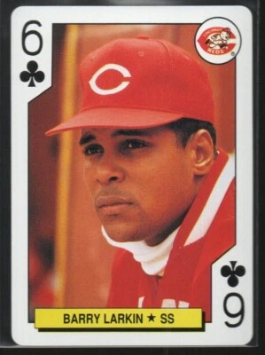 Barry Larkin 1991 U.S. Playing Cards All-Stars #6C  Cincinnati Reds Hall of Fame - Image 1 of 2