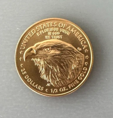 2025 Gold 1/2 oz American Eagle $25 Gold Coin US Mint Gold Eagle 1/2 oz coin - Image 1 of 3