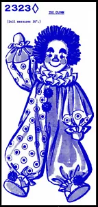 Payaso CIRCO ~16"~ Muñeca Juguete Patrón Pedido por Correo # 2323 - Imagen 1 de 4