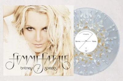 DAMAGED SLEEVE Britney Femme Fatale Clear/Gold & White Splatter Colored Vinyl LP - Imagem 1 de 4