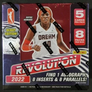 2022 Panini Revolution WNBA HOBBY BOX DEBÜT EDITION 1 AUTO 8 EINSÄTZE/8 PARALLEL - Bild 1 von 1