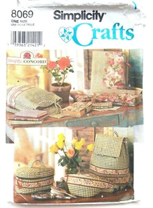 Simplicity 8069 BAGS & COVERS fabric pattern 1998 UnCut 7 designs - Picture 1 of 5