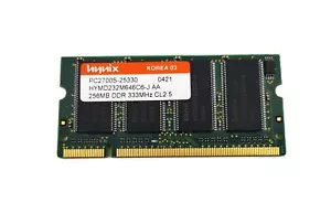 Hynix PC2700S DDR-333 256MB Ram SODIMM Non-ECC Laptop Memory HYMD532M646CP6-J - Picture 1 of 2