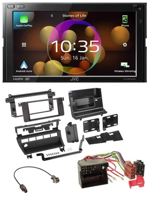 JVC DAB MP3 2DIN Bluetooth USB Autoradio für BMW 3er 2002-2006 5 Schalteröffnung - Bild 1 von 4