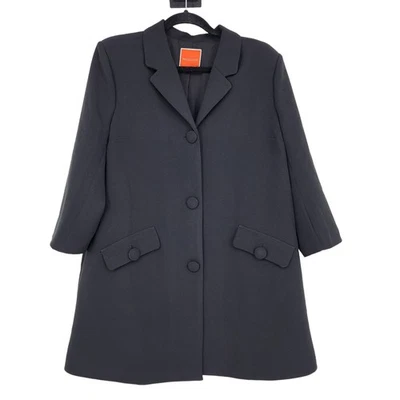 Modcloth Long Black 3 Button Collared Lightweight Blazer Jacket Size XL - Image 1 of 4