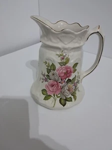 Vintage Old Foley James Kent LTD Staffordshire Harmony Rose Pitcher - Picture 1 of 5