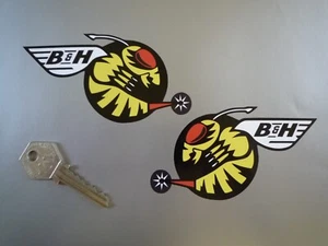 Par de pegatinas de coche Jordan B&H Buzzing Hornets 4,5" F1 Benson setos bicicleta de fórmula - Imagen 1 de 1