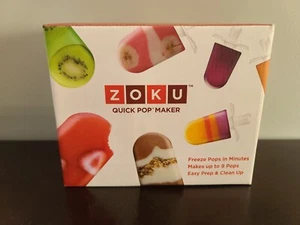 Quick Pop Maker Zoku Freezes Pops In 7-9 minutes 6 Sticks & 6 Drip Cups New - Picture 1 of 9