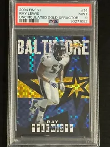 2004 Finest Gold XFractor #14 Ray Lewis /150 PSA MINT 9 (Pop:4, Higher:1) - Bild 1 von 2