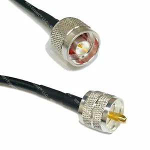 USA-CA RG58 N MALE to PL259 UHF MALE Coaxial RF Pigtail Cable - Picture 1 of 1
