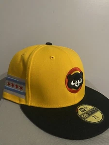CHICAGO CUBS FITTED HAT SIZE 7 3/8 TY MATHIS STASH1250 MALORT W/ PIN - Picture 1 of 4