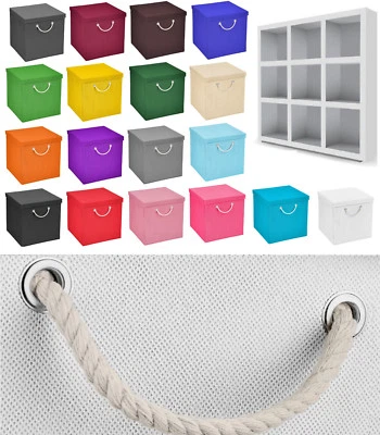 Faltbox 15 x 15 x 15 cm Aufbewahrungsbox Badezimmer Kiste Faltschachtel Korb - Bild 1 von 2