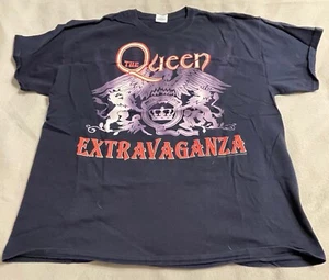 THE QUEEN EXTRAVAGANZA 2012 Concert Tour Blue Shirt Unisex Size XL Marc Martel - Picture 1 of 5