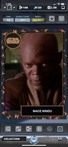 Topps Star Wars Digital Card Trader Halloween - Mace Windu Tier 7 2019 Base - Picture 1 of 1