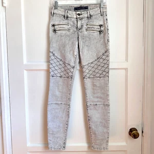Jeans moto Guess donna taglia 28 vita bassa biancolavato grigio - Foto 1 di 12