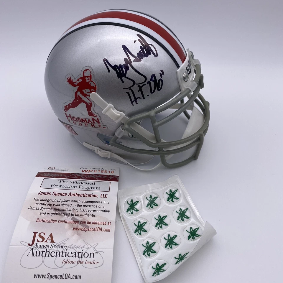 Minicasco firmado por Troy Smith Ohio State Buckeyes 06 Heisman JSA Foto 1 de 1