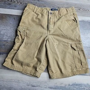 Polo Ralph Lauren Boys Size 7 Khaki Shorts Cargo Pockets Adjustable Waist - Picture 1 of 5