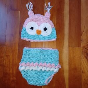 Chapeau hibou crochet bébé + ensemble de couverture couche accessoire de photographie nouveau-né bébé costume