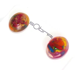 Sobral Nuage Nebula Multi Color Post Artist Made Earrings - Picture 1 of 3