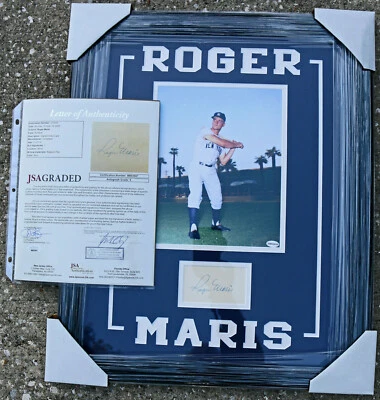 Roger Maris Authentic Signed Framed Display Autograph, NY Yankees, JSA LOA ⚾️ - Image 1 of 4