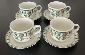 Juego de 4 LENOX Imágenes Casuales TAZA Y PLATILLO TERRAZA VERANO - 2 7/8" Excelente - Imagen 1 de 12