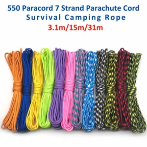 550 Paracord Survival Seil 7 Innenstränge Wandern Camping Bushcraft Armband - Bild 1 von 34