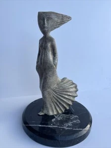 SERGIO BUSTAMANTE SCULPTURE ABSTRACT BRONZE METAL SIGNED MODERNISM RARE FIGURAL - Picture 1 of 14