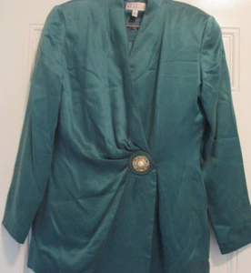 Adriana Papell 2 Pc Skirt Set Lined Size 10 Green - Picture 1 of 7