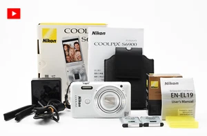 [TOP MINT in Box] Nikon COOLPIX S6900 White 16.2 MP Digital Camera From JAPAN - Picture 1 of 13