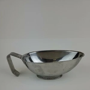 TWA Airlines Stainless Steel Gravy Sauce Dish Crosshatch Pattern Oneida 44-1541 - Picture 1 of 6
