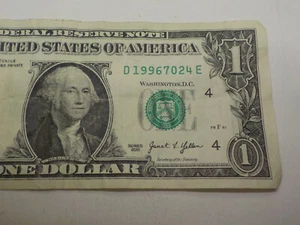 1996 July 24 OR 24 July 1996 Birthday Note D 19967024 E 1$ One Dollar Bill - Picture 1 of 4