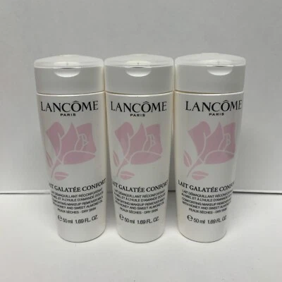 3 X Lancome Lait Galatee Confort Comforting Makeup Remover Milk 50 ml 1.69 oz ea - Image 1 of 2