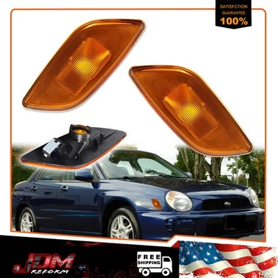Luces de señalización laterales ámbar para Subaru Impreza WRX RS TS 2002-2003 2 PIEZAS Foto 1 de 4