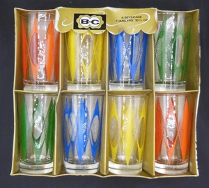 8 MCM Bartlett Collins Atomic Diamond Starburst Glasses EJ - Picture 1 of 9