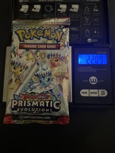 22.09g PESADO Evoluciones Prismáticas Pokemon Paquete de refuerzo sellado Nuevo - Imagen 1 de 5