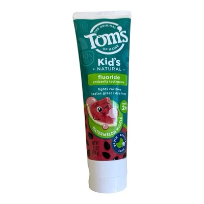 Tom's of Maine Kid's Natural Fluoride Toothpaste 5.1oz Watermelon Wiggle 09/26 - Image 1 of 3
