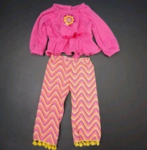 Pijama American Girl Julie Albright Rosa Zig Zag 2 Piezas Conjunto - Imagen 1 de 5